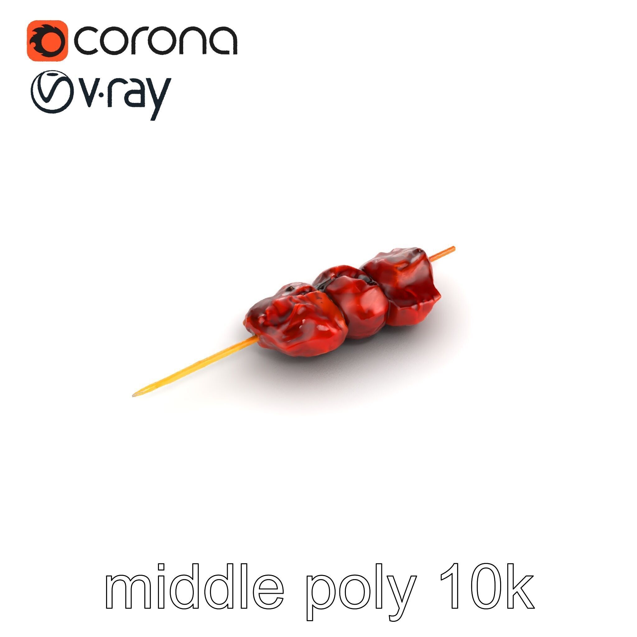 Dynamic Beef Skewer Texture Model Pack Low-poly 3D model_13