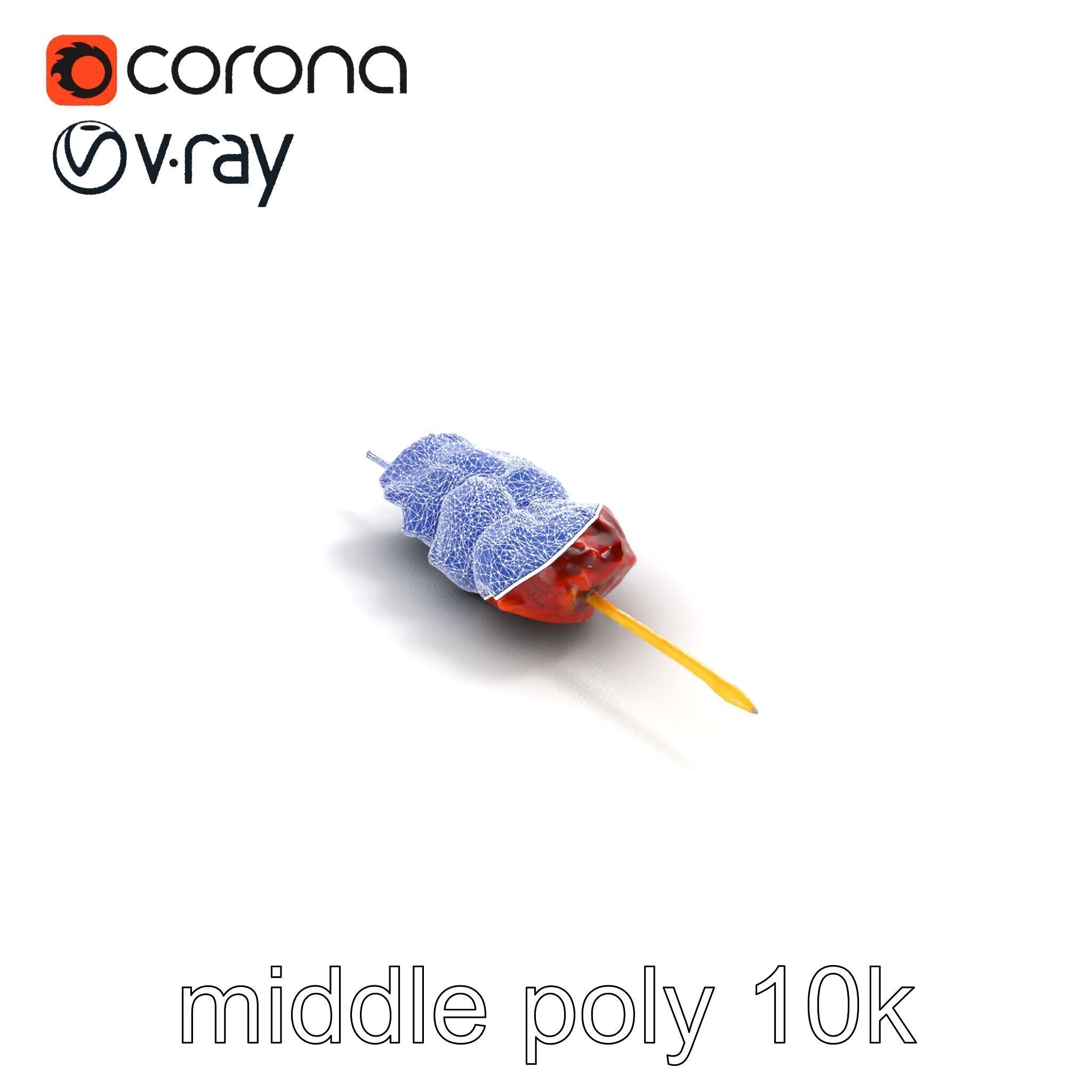 Dynamic Beef Skewer Texture Model Pack Low-poly 3D model_18