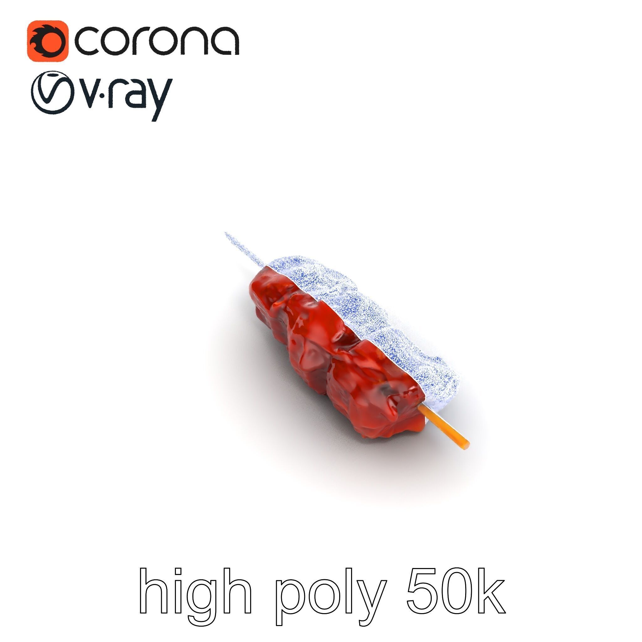 Dynamic Beef Skewer Texture Model Pack Low-poly 3D model_31