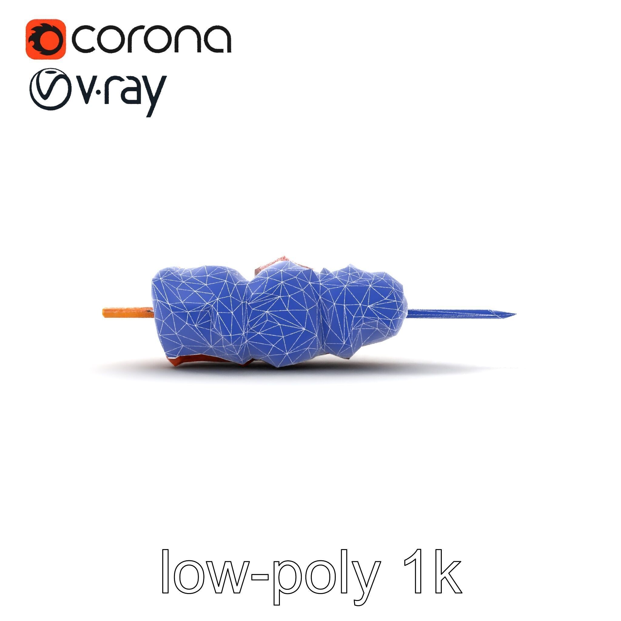 Dynamic Beef Skewer Texture Model Pack Low-poly 3D model_32