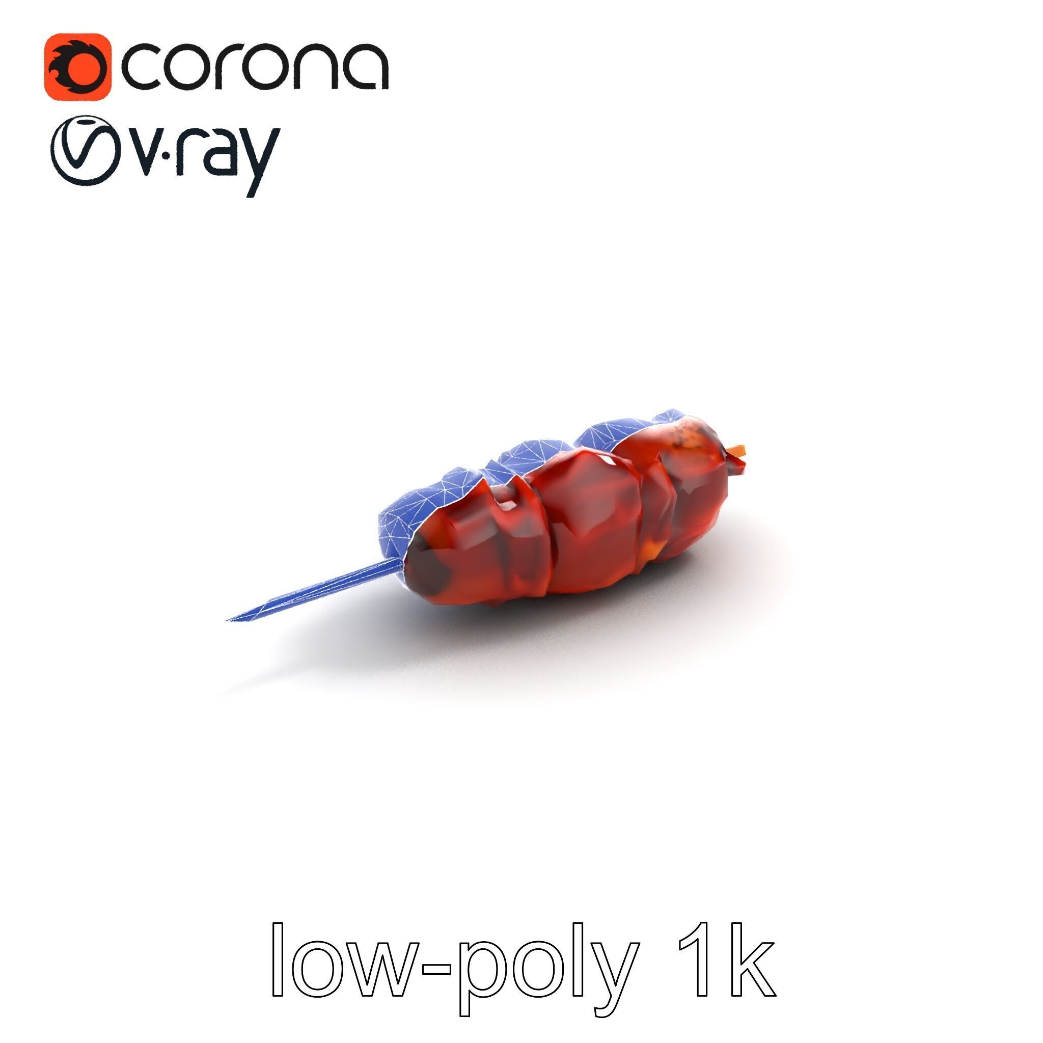 Dynamic Beef Skewer Texture Model Pack Low-poly 3D model_23