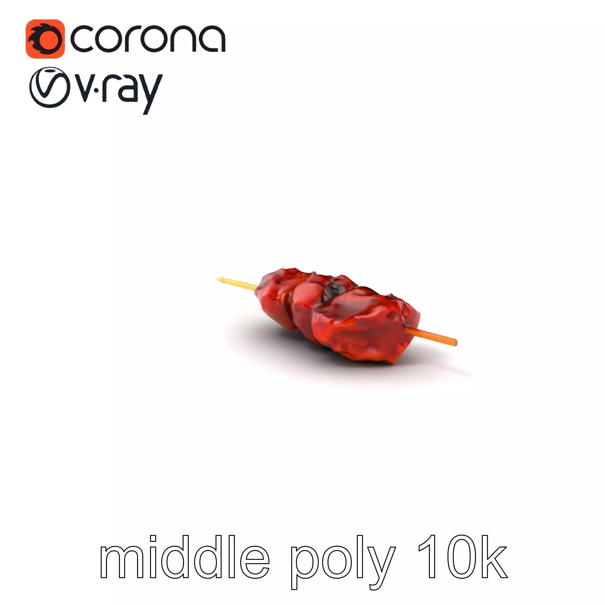 Dynamic Beef Skewer Texture Model Pack Low-poly 3D model_0