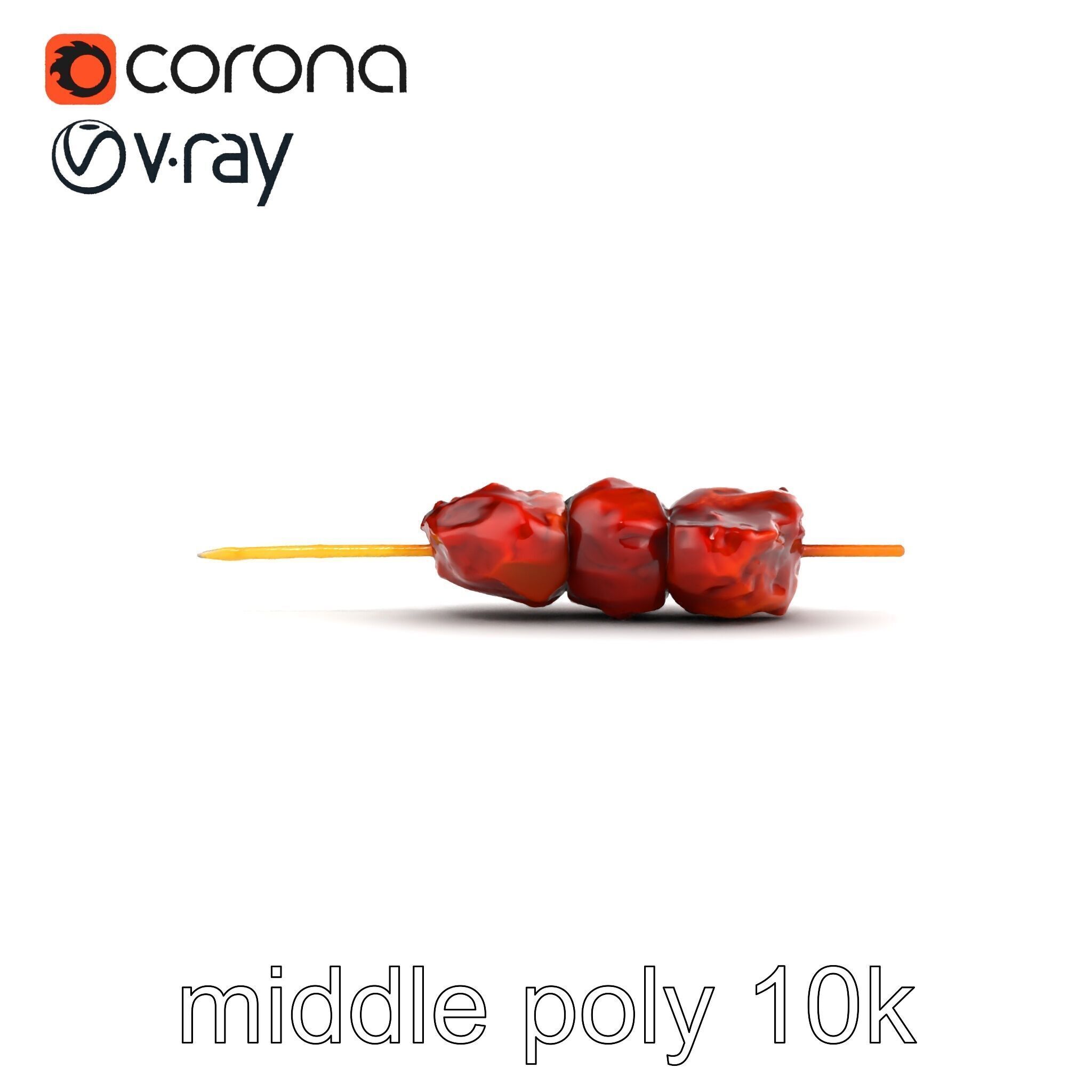 Dynamic Beef Skewer Texture Model Pack Low-poly 3D model_26