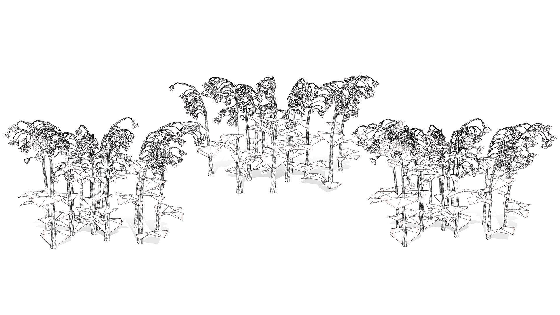 Australian Bluebell Flowers Low-poly 3D model_10