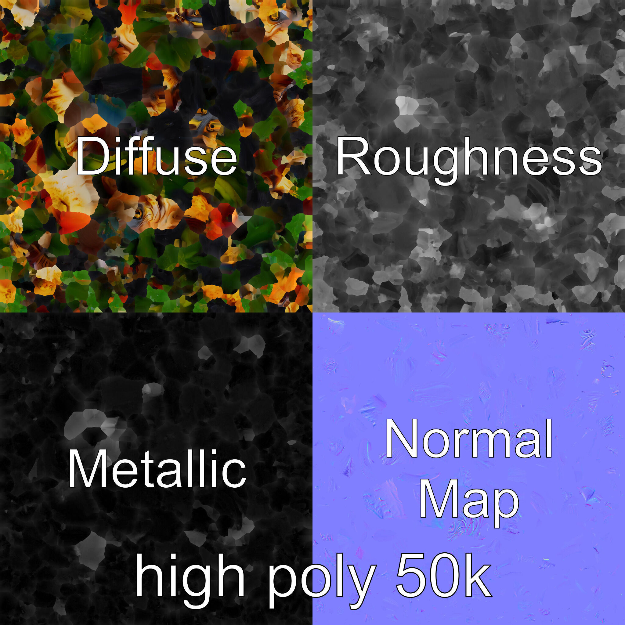 Roasted Barramundi with Vegetables Model Pack Low-poly 3D model_3