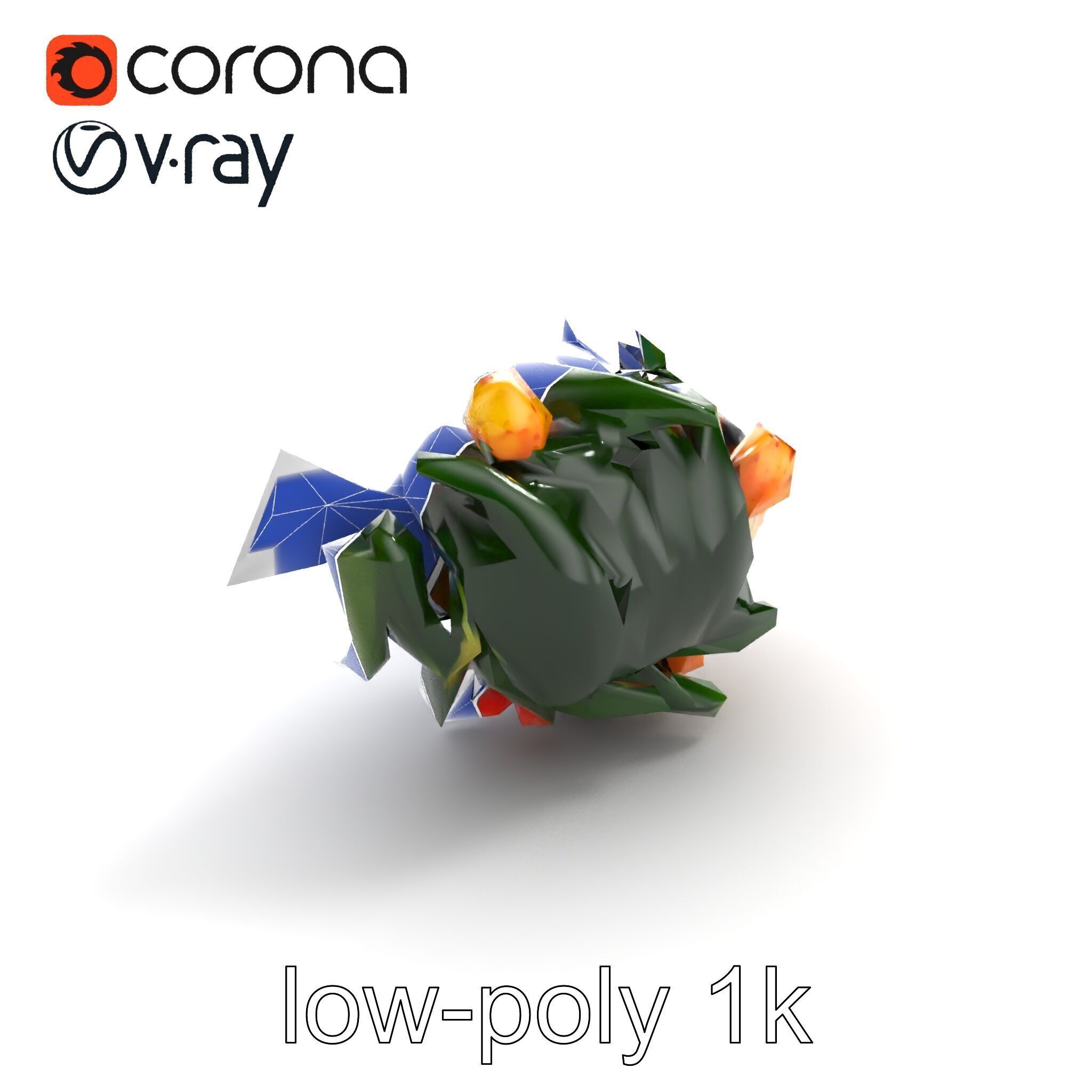 Roasted Barramundi with Vegetables Model Pack Low-poly 3D model_22