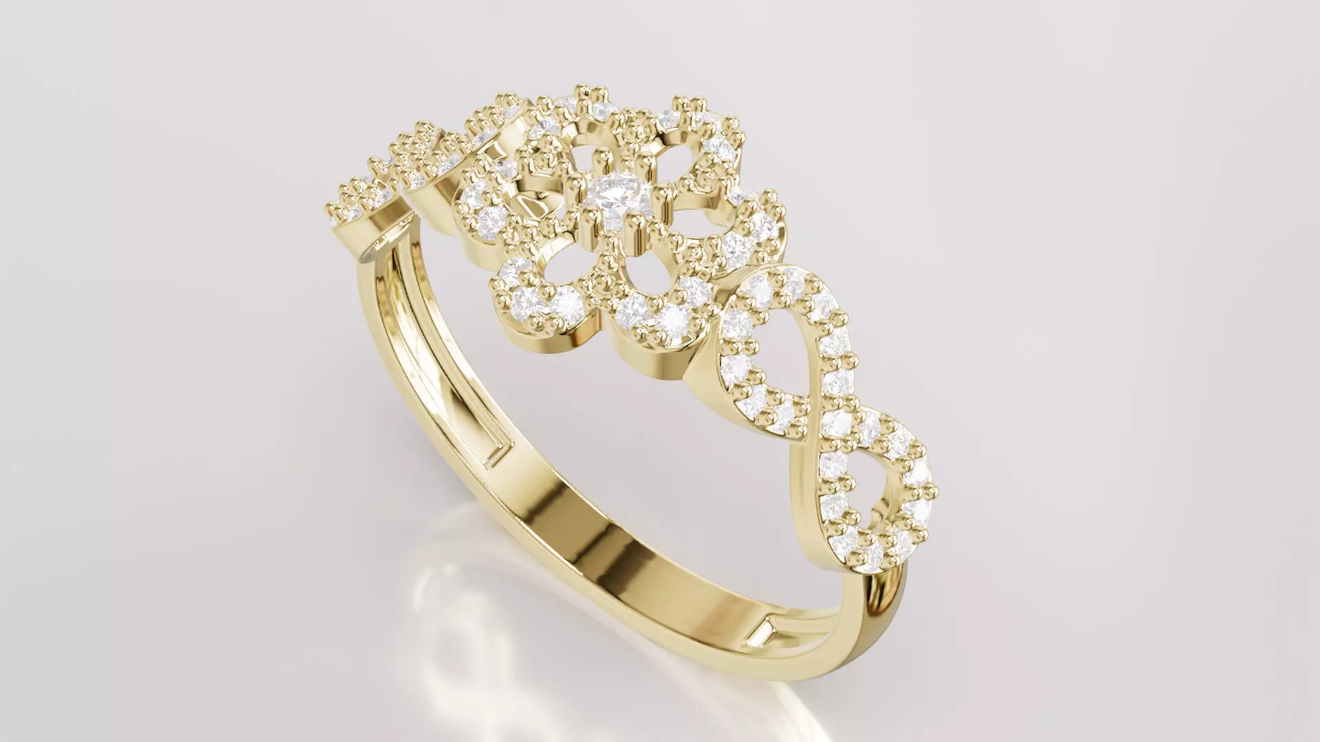 Jewelry Diamond Ring Model RG100 Free 3D print model