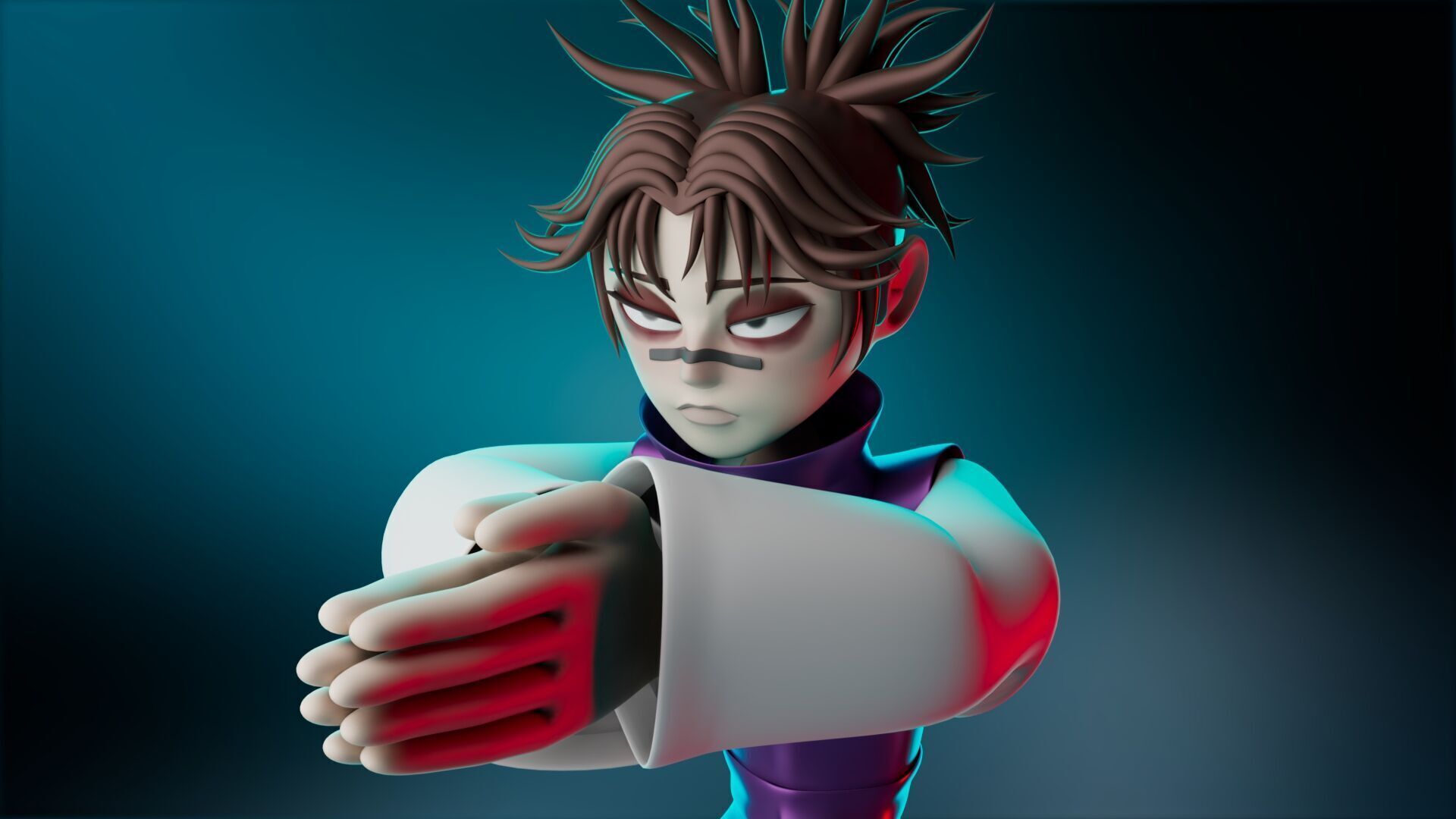 choso jujutsu kaisen stylized form 3D model_3