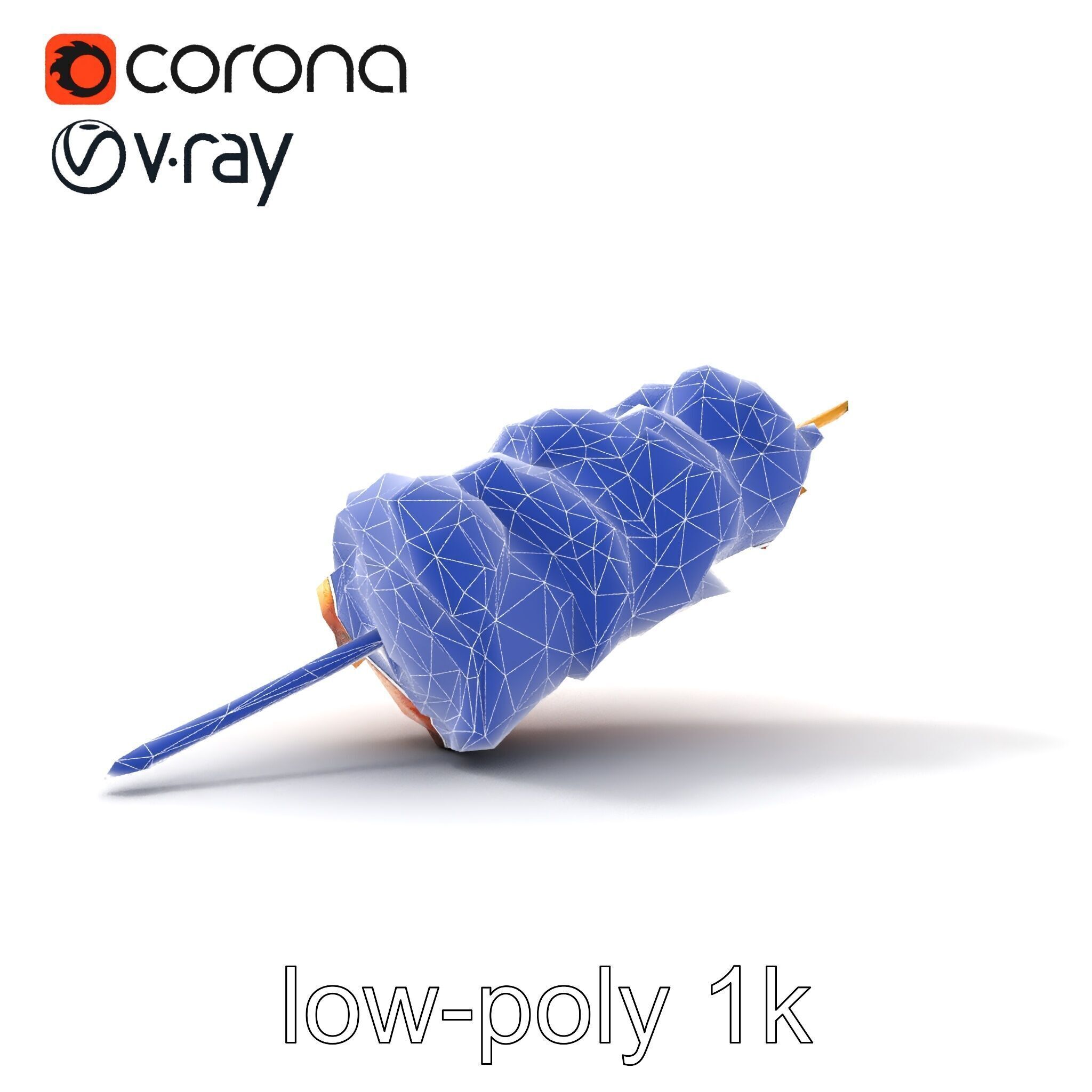 Realistic Pork Skewer model pack Low-poly 3D model_28