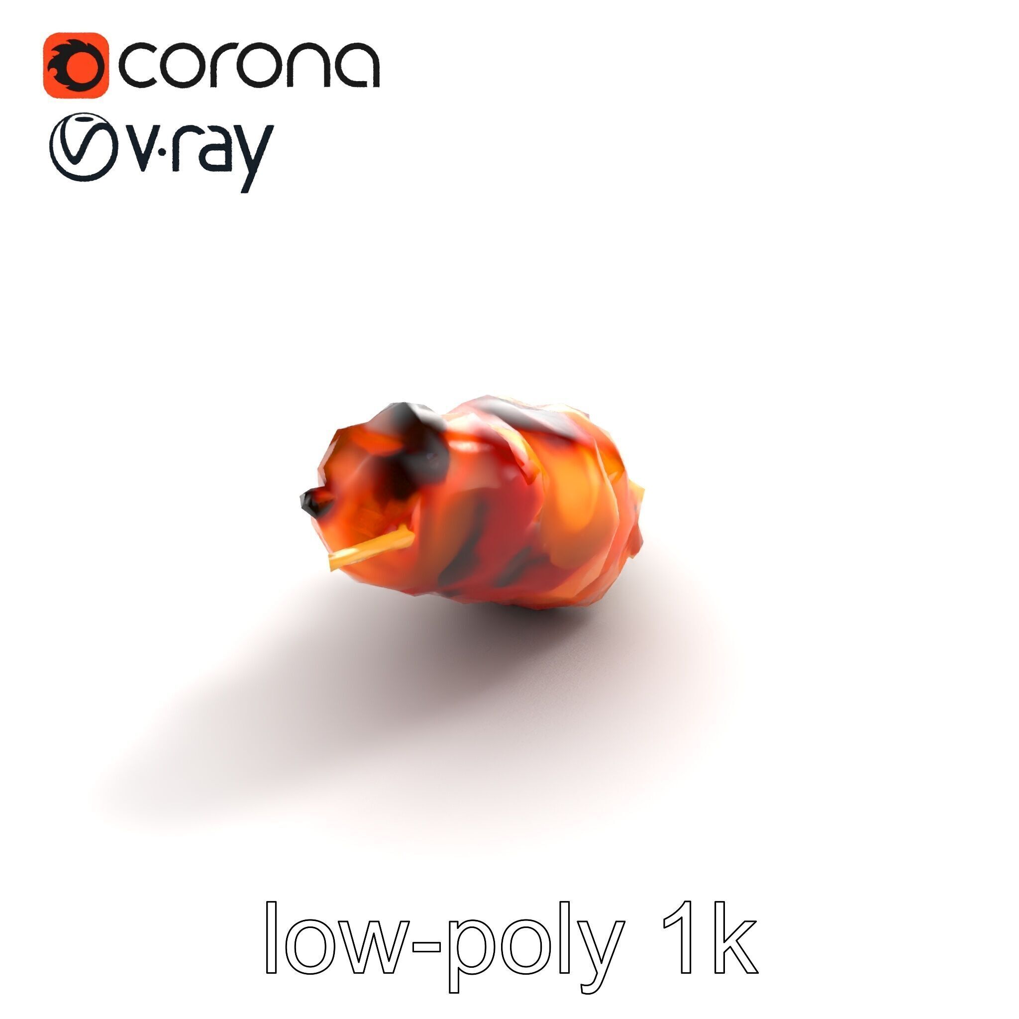 Realistic Pork Skewer model pack Low-poly 3D model_8