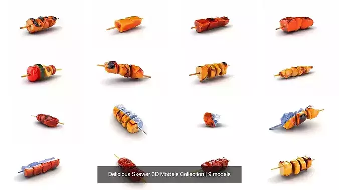Delicious Skewer 3D Models Collection 3D Model Pack