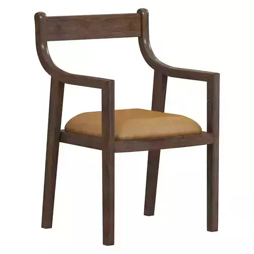 Restoration Hardware 1950s Danish Slope Leather Dining Armchair