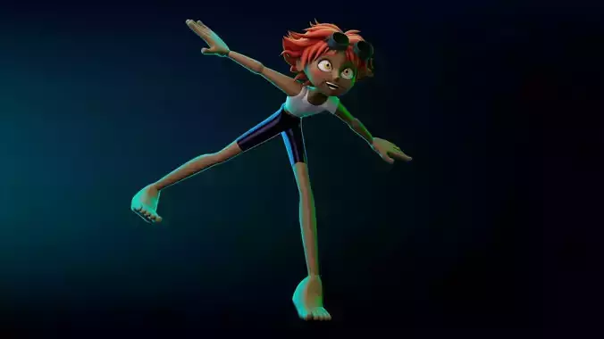 Cowboy Bebop ed 3d modeling with goggles 3D model