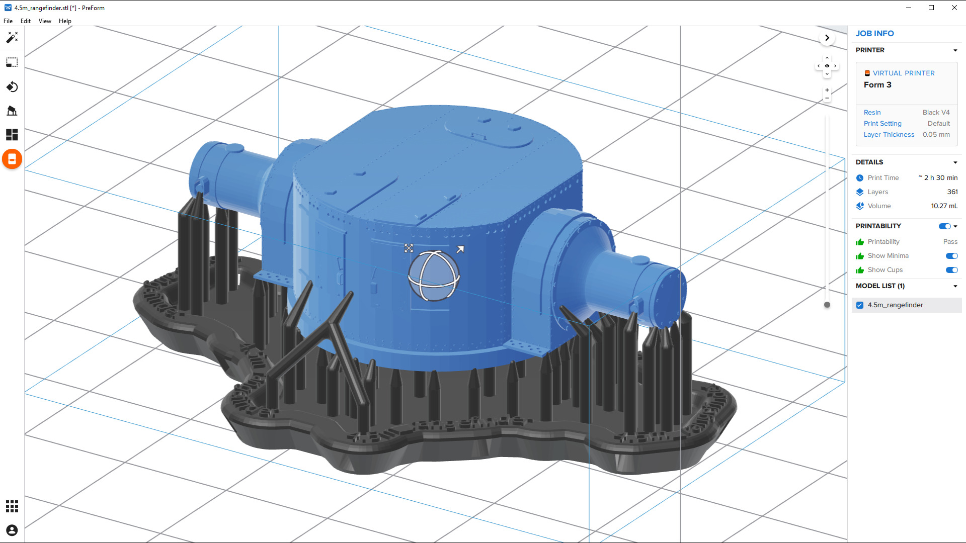 Japanese 450cm rangefinder - Commercial license - 1-100 scale 3D print model_5
