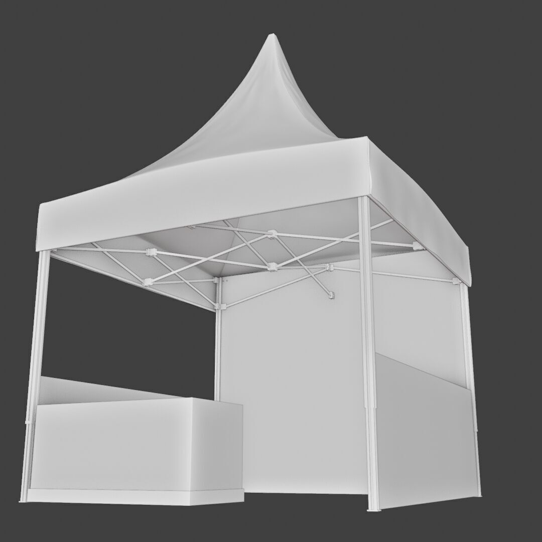 tent Event 1 Low-poly 3D model_9