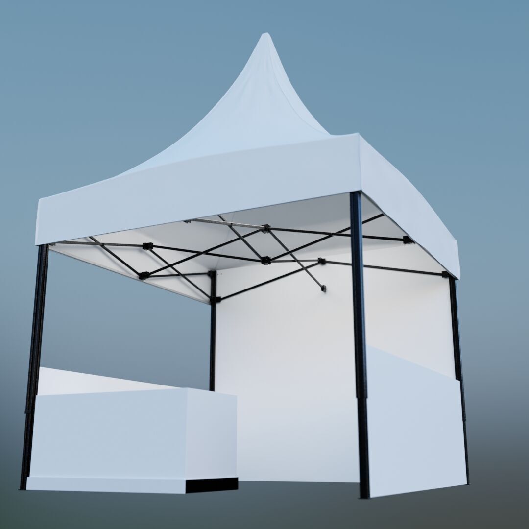 tent Event 1 Low-poly 3D model_8