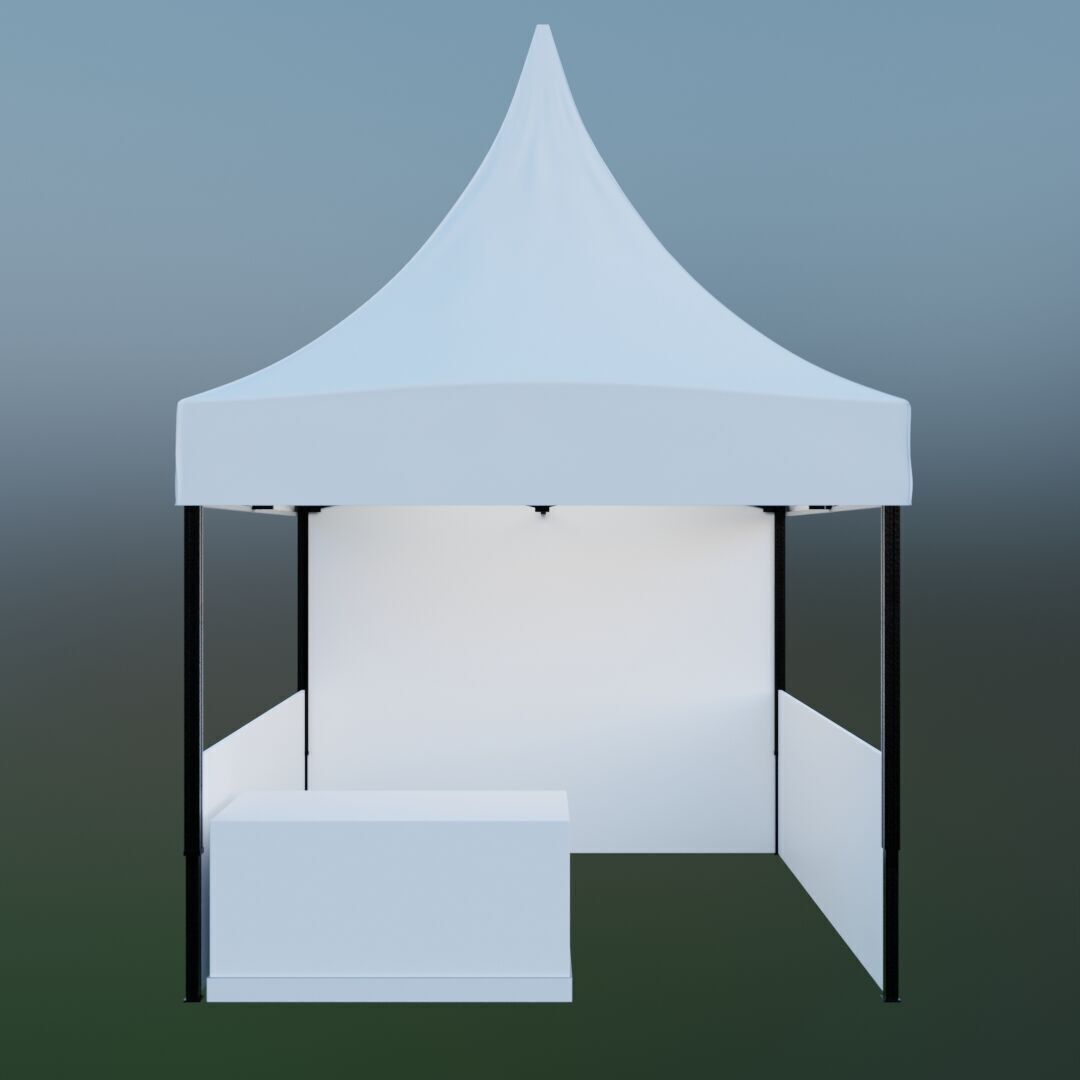 tent Event 1 Low-poly 3D model_2
