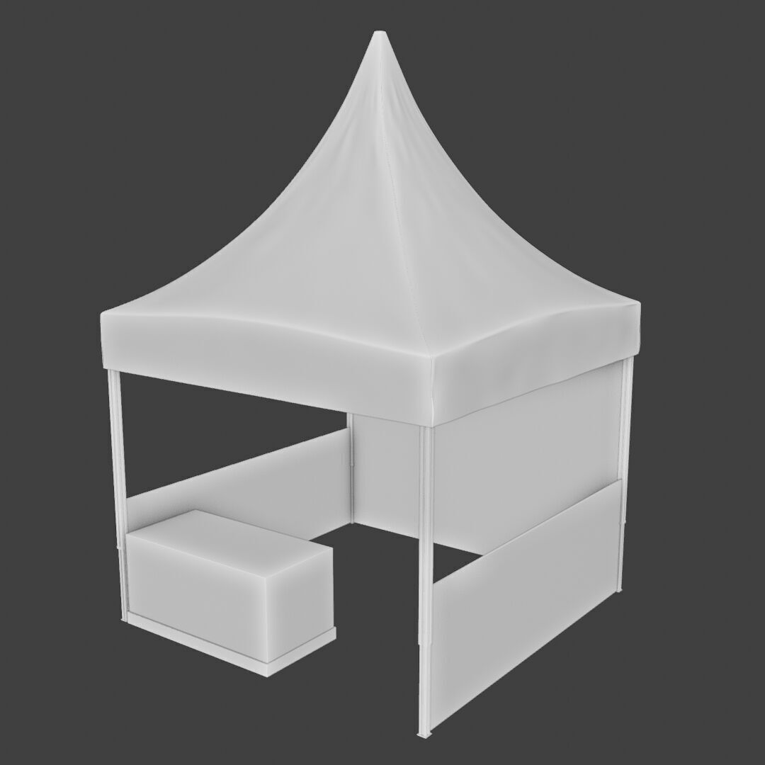 tent Event 1 Low-poly 3D model_7