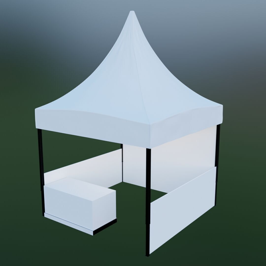 tent Event 1 Low-poly 3D model_6