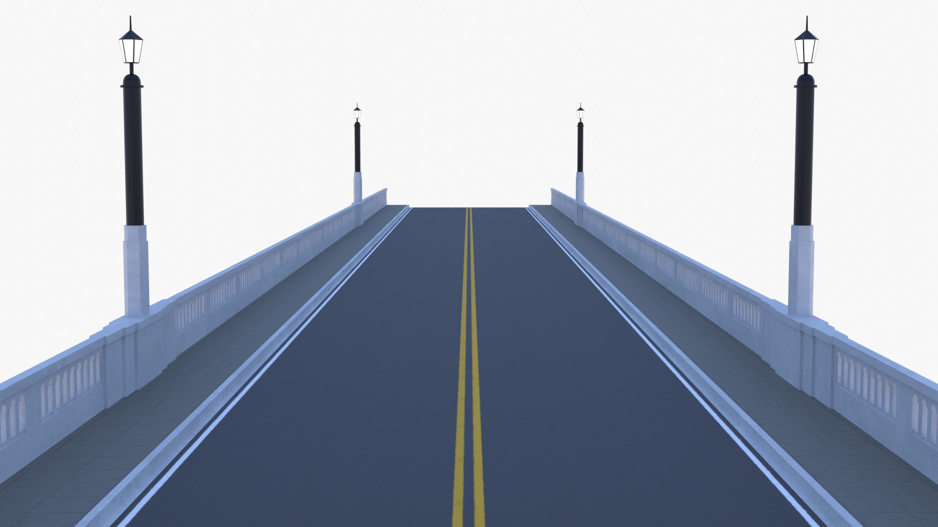 Road bridge PBR 3D model_1