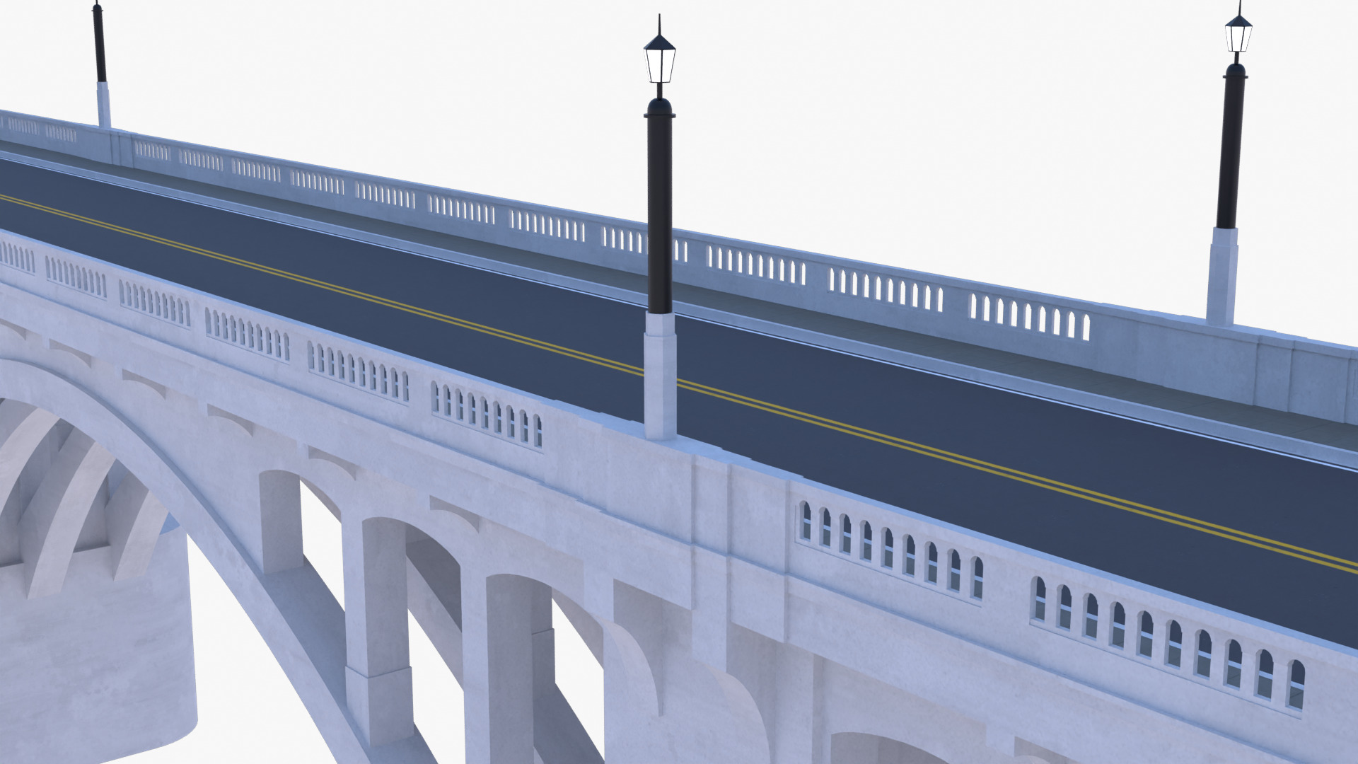 Road bridge PBR 3D model_3