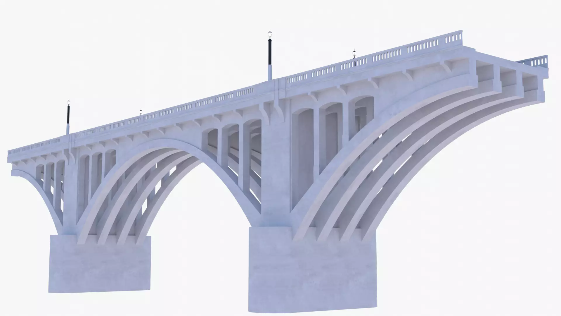 Road bridge PBR 3D model_0