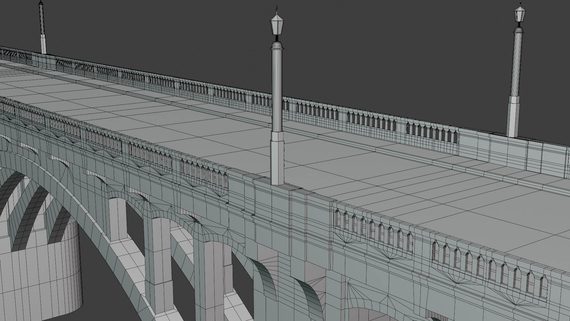 Road bridge PBR 3D model_4