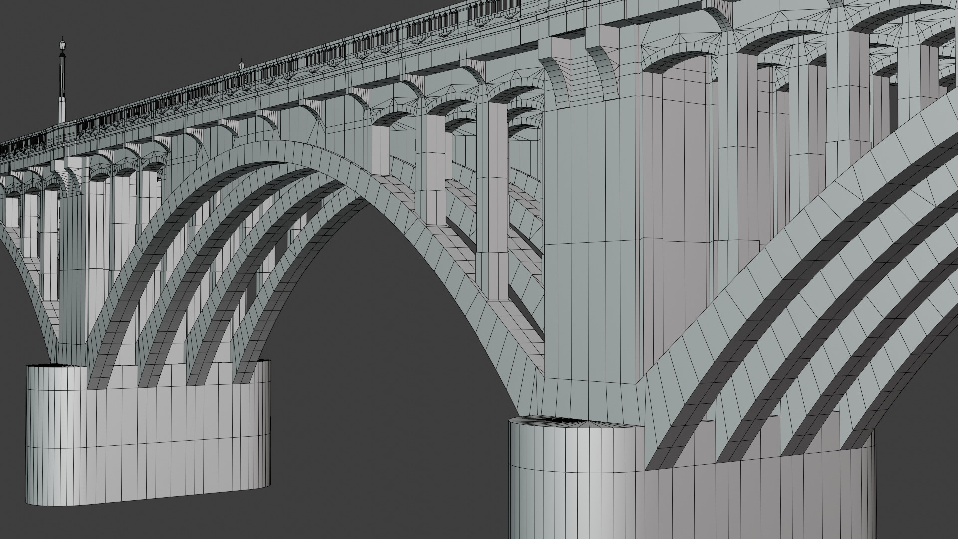 Road bridge PBR 3D model_6