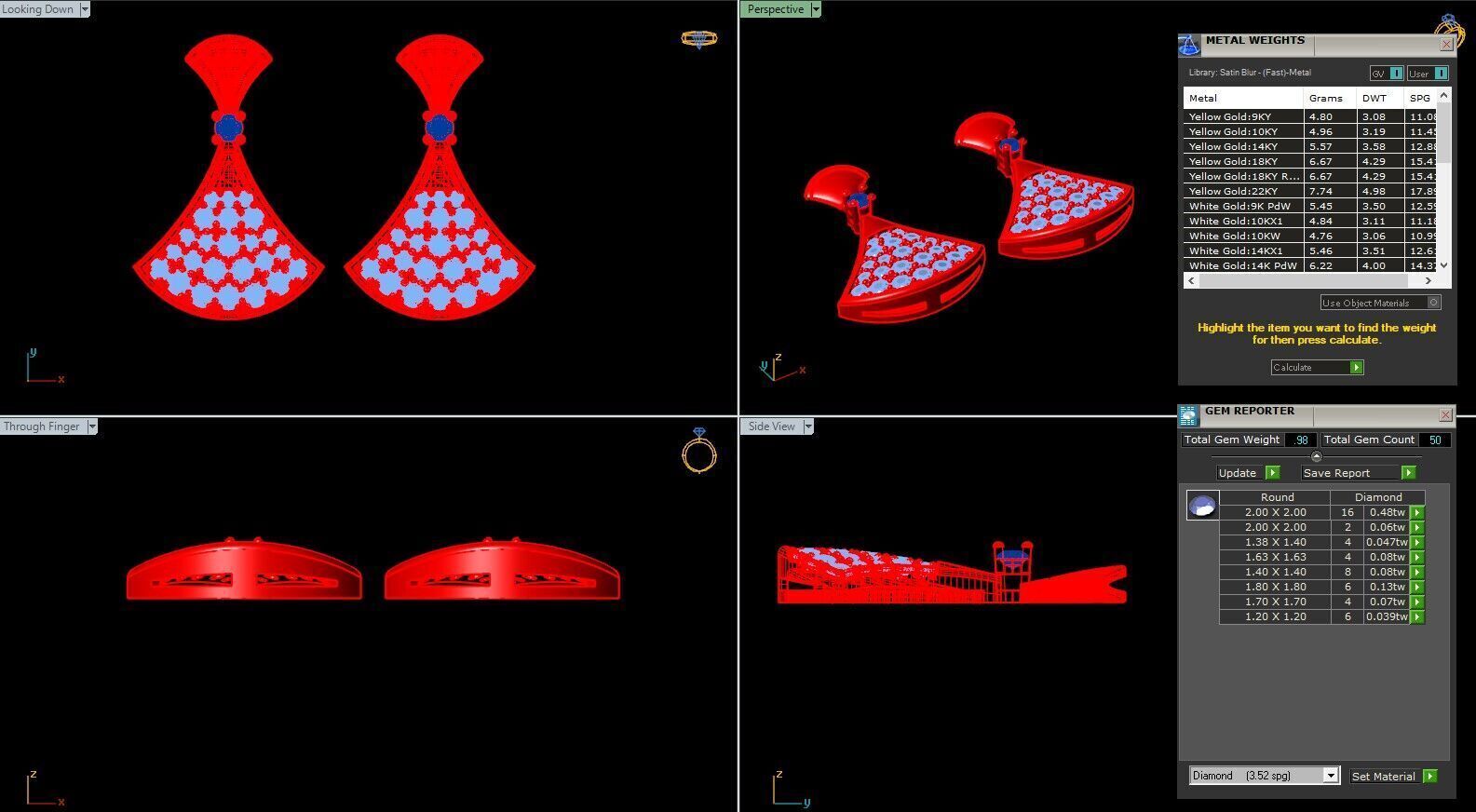 Fan Drop Earrings 3D print model_4