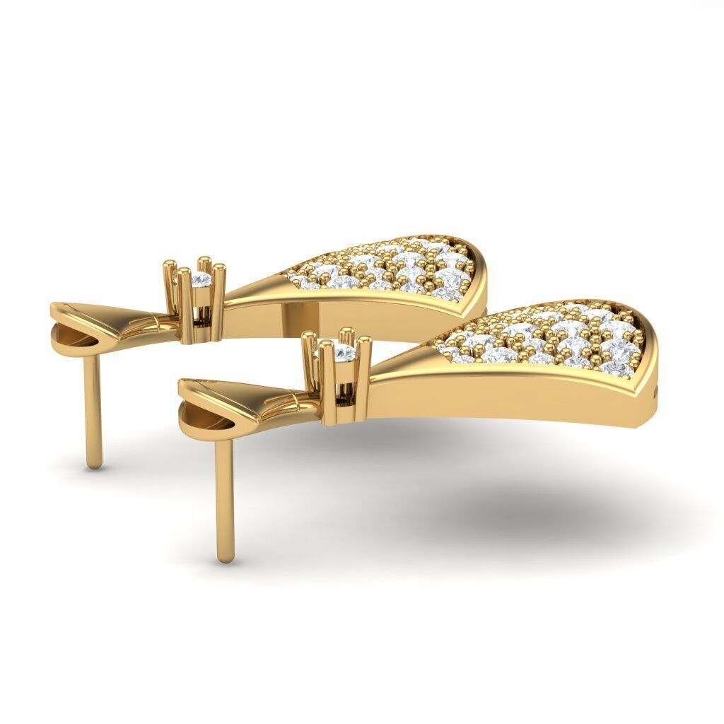 Fan Drop Earrings 3D print model_2