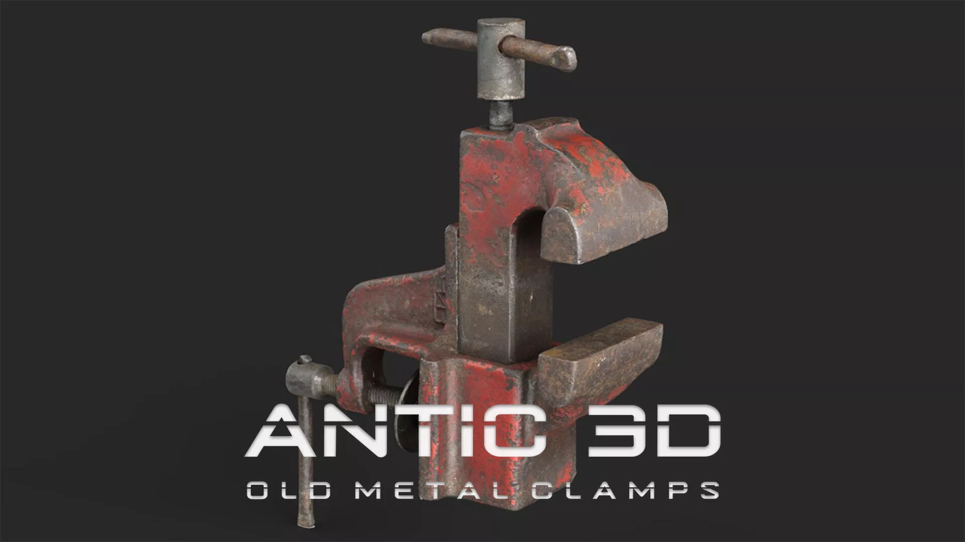 Old Metal Clamps Low-poly 3D model