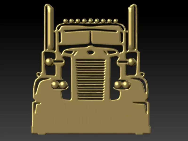 Semi Trailer Truck Pendant Necklace Jewerlry 3D print model