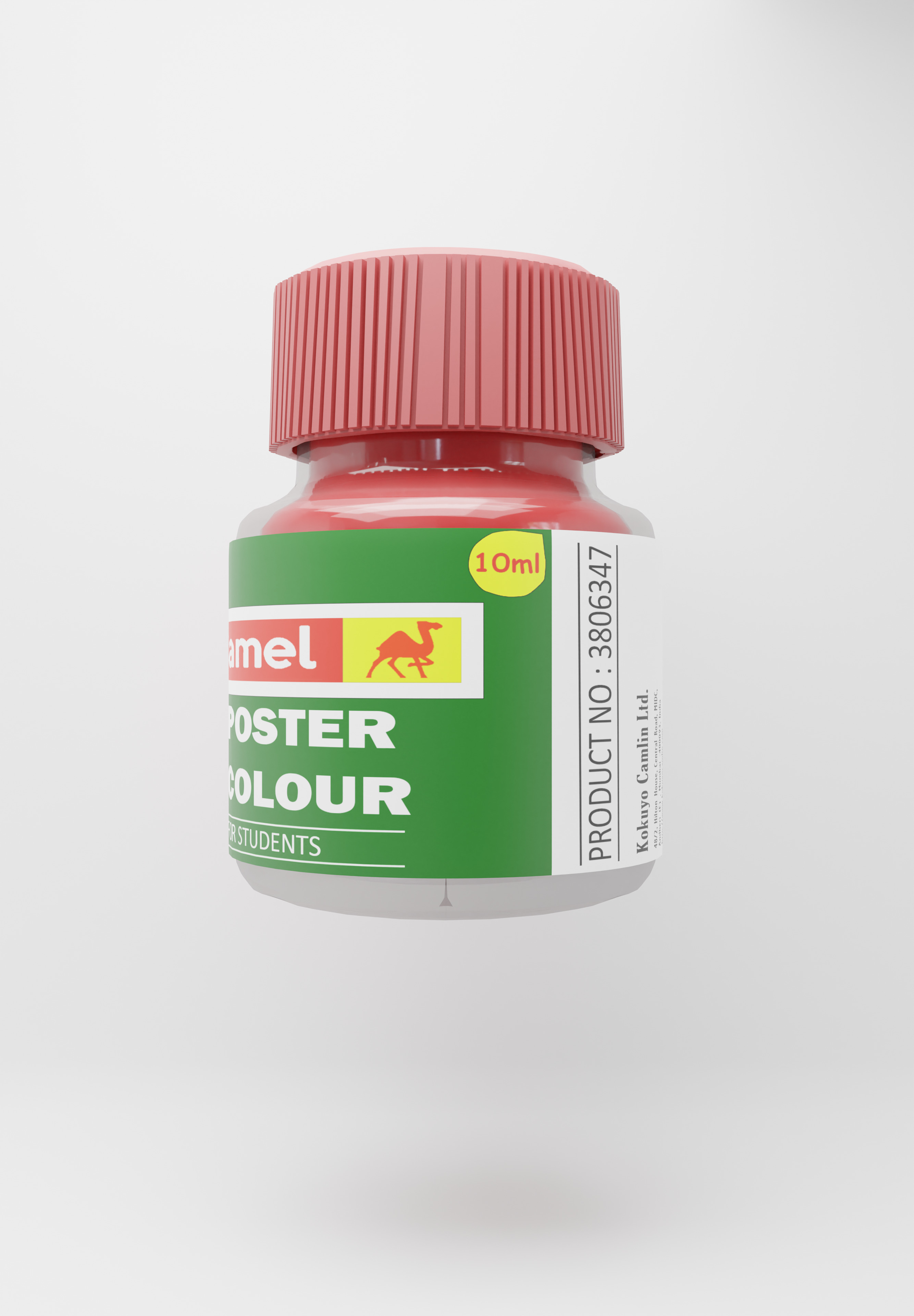 Camlin Kukoyu Poster Colours - A Vibrant 3D Showcase Low-poly 3D model_7