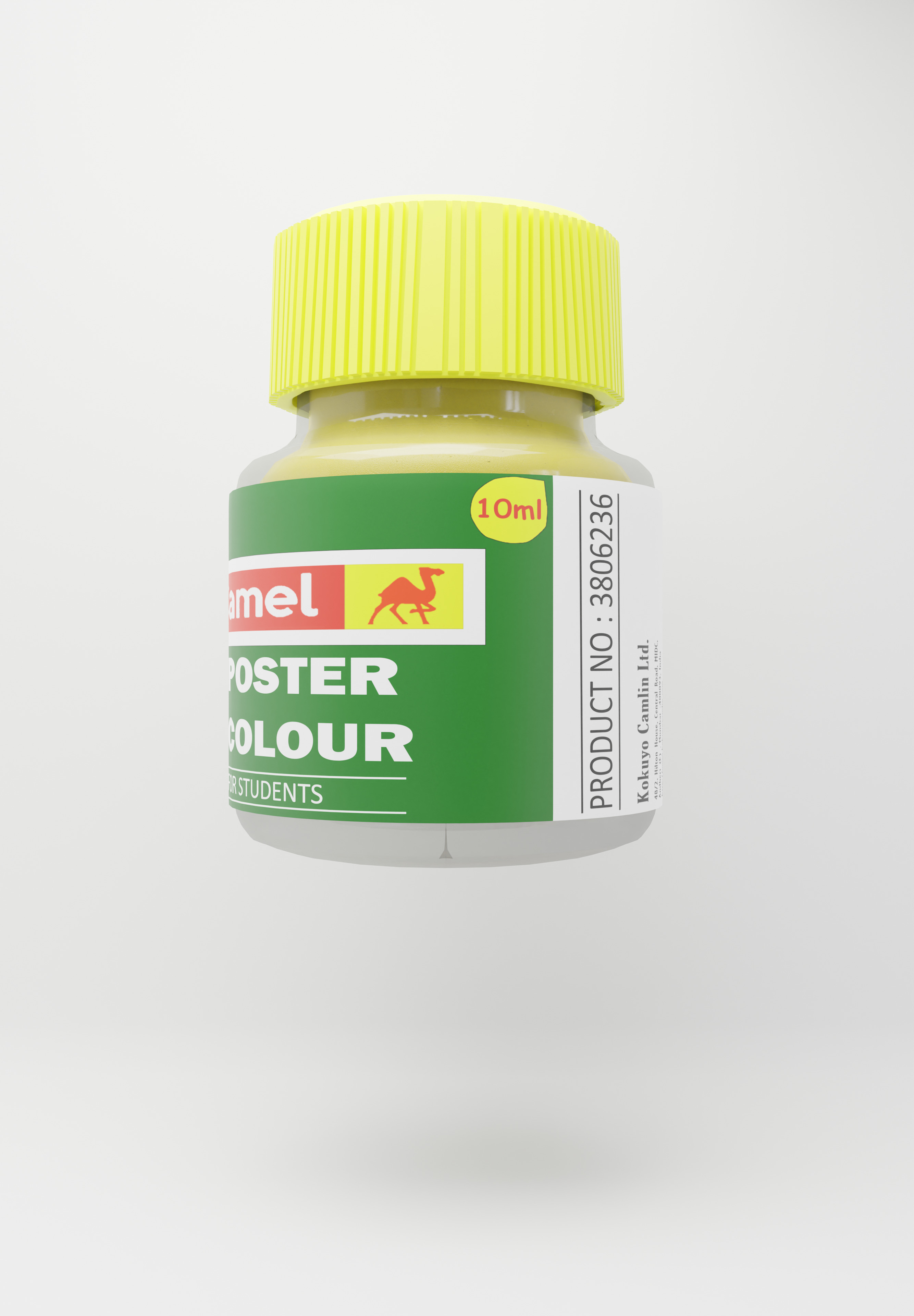 Camlin Kukoyu Poster Colours - A Vibrant 3D Showcase Low-poly 3D model_5