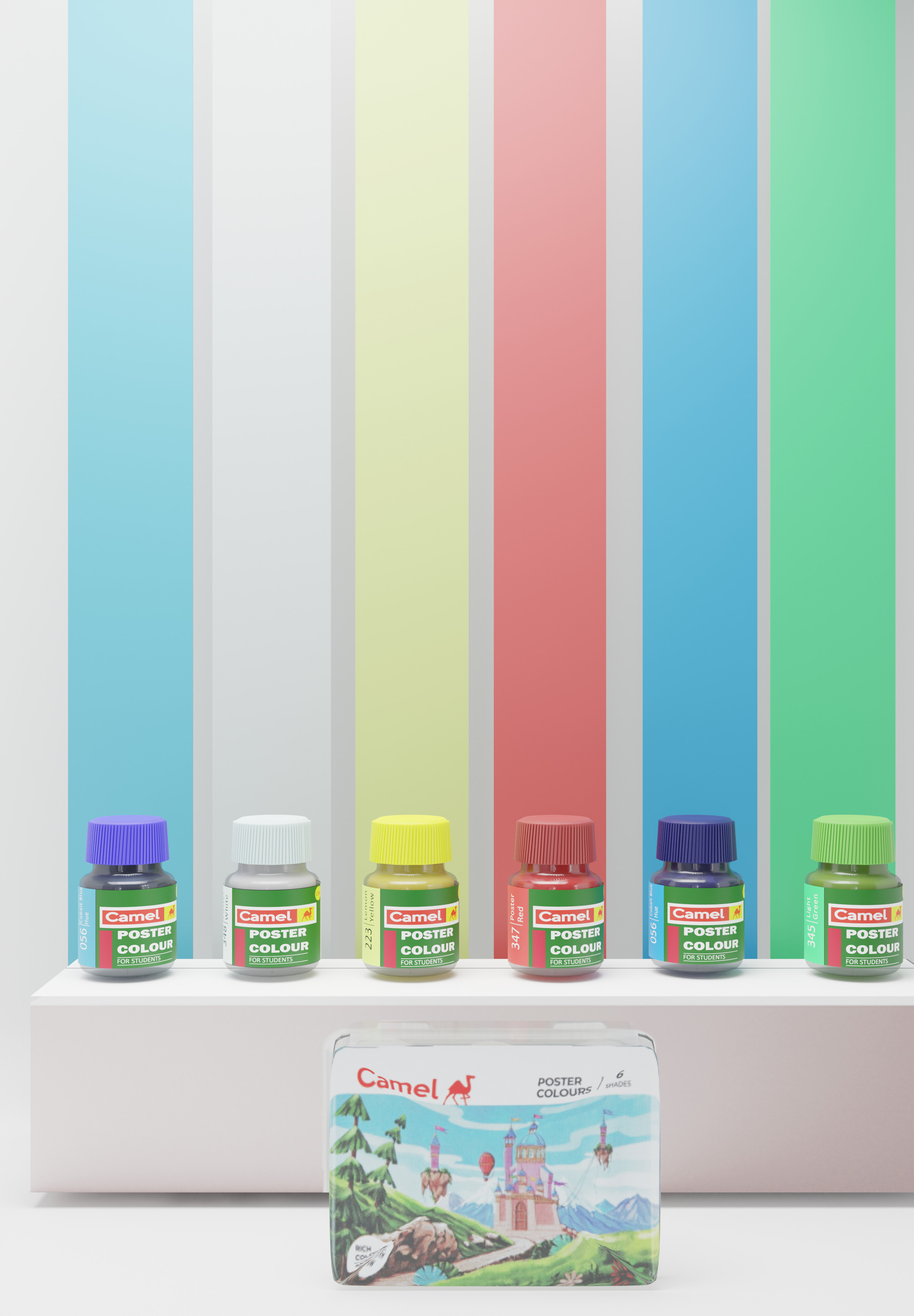 Camlin Kukoyu Poster Colours - A Vibrant 3D Showcase Low-poly 3D model_2