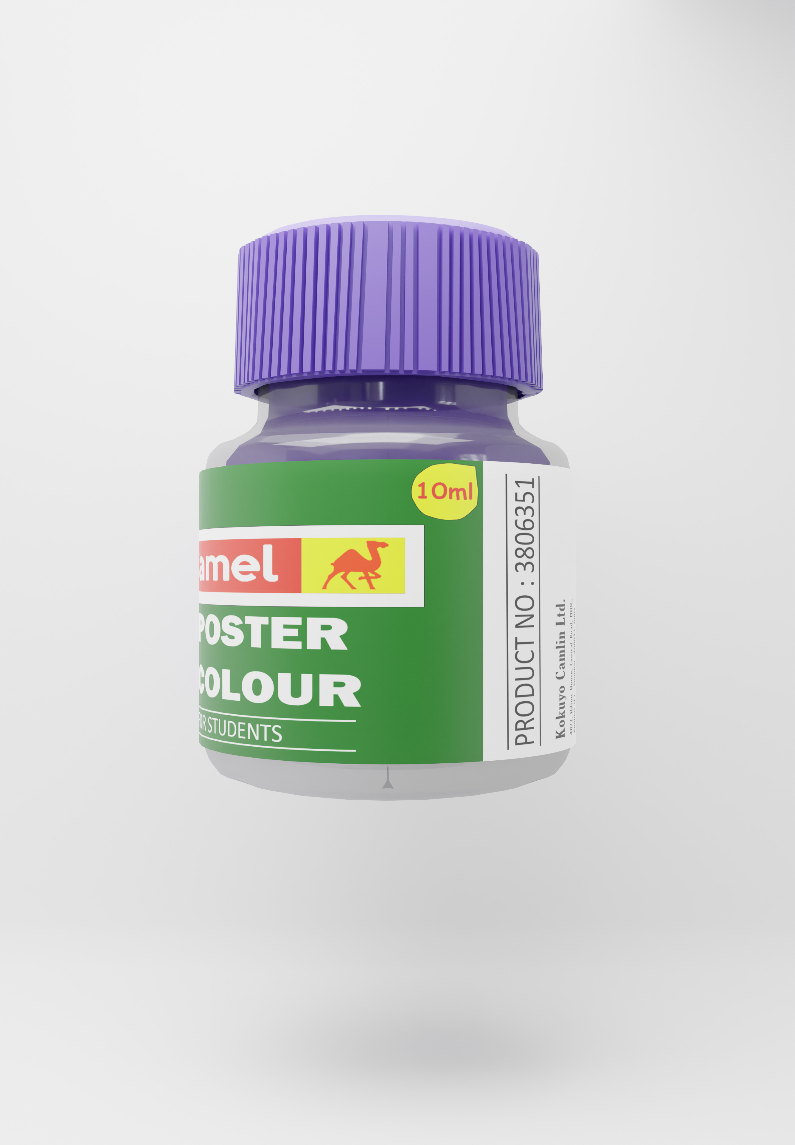 Camlin Kukoyu Poster Colours - A Vibrant 3D Showcase Low-poly 3D model_9