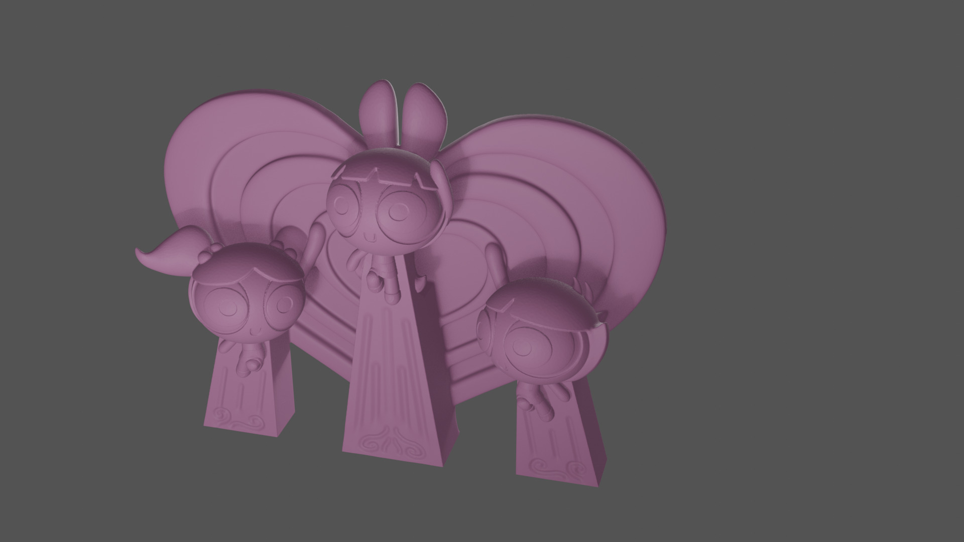 Power Puff Girls - Statue 3D print model_1