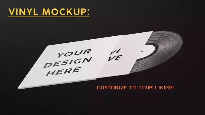 Vinyl Record and Sleeve - PRE-SET Render Scenes