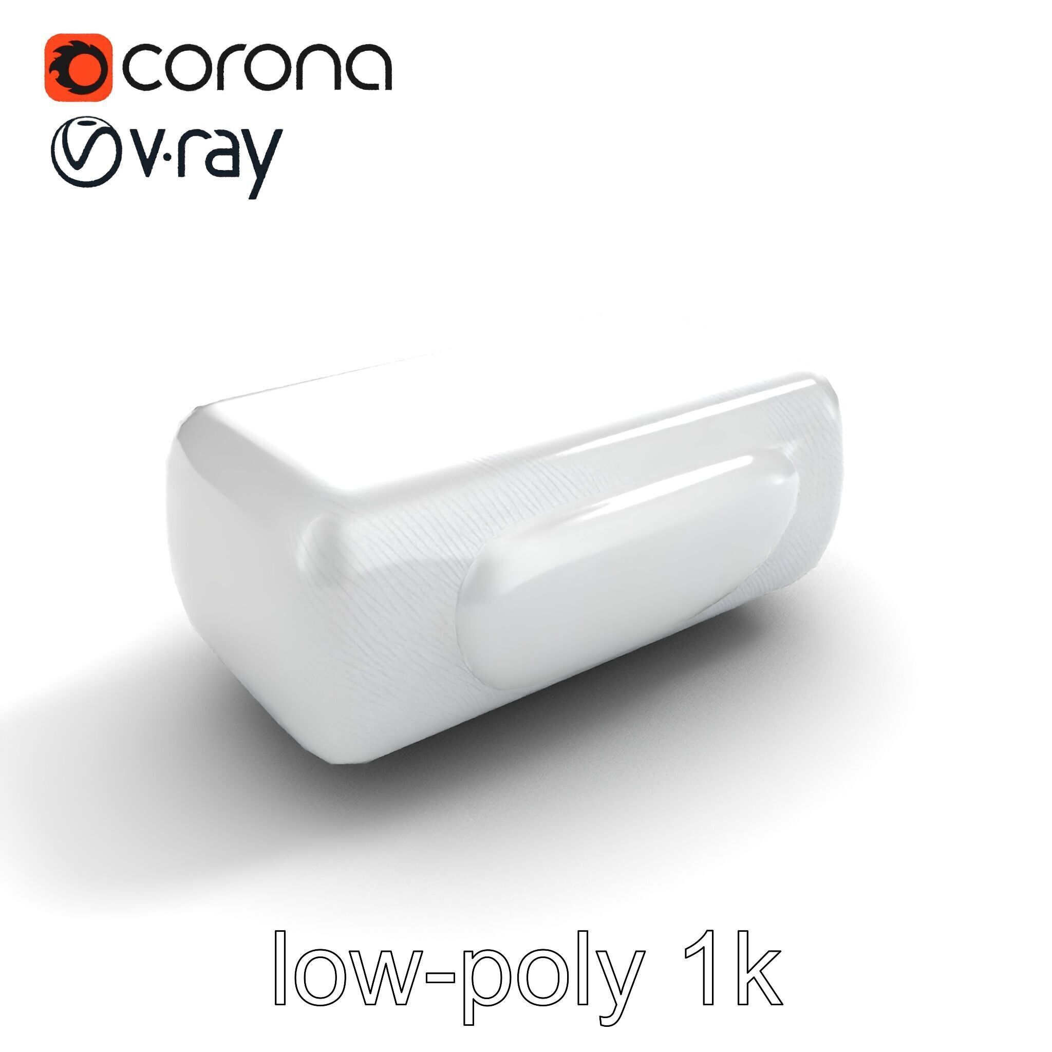 Curved Rectangle Smooth Edges model pack Low-poly 3D model_9