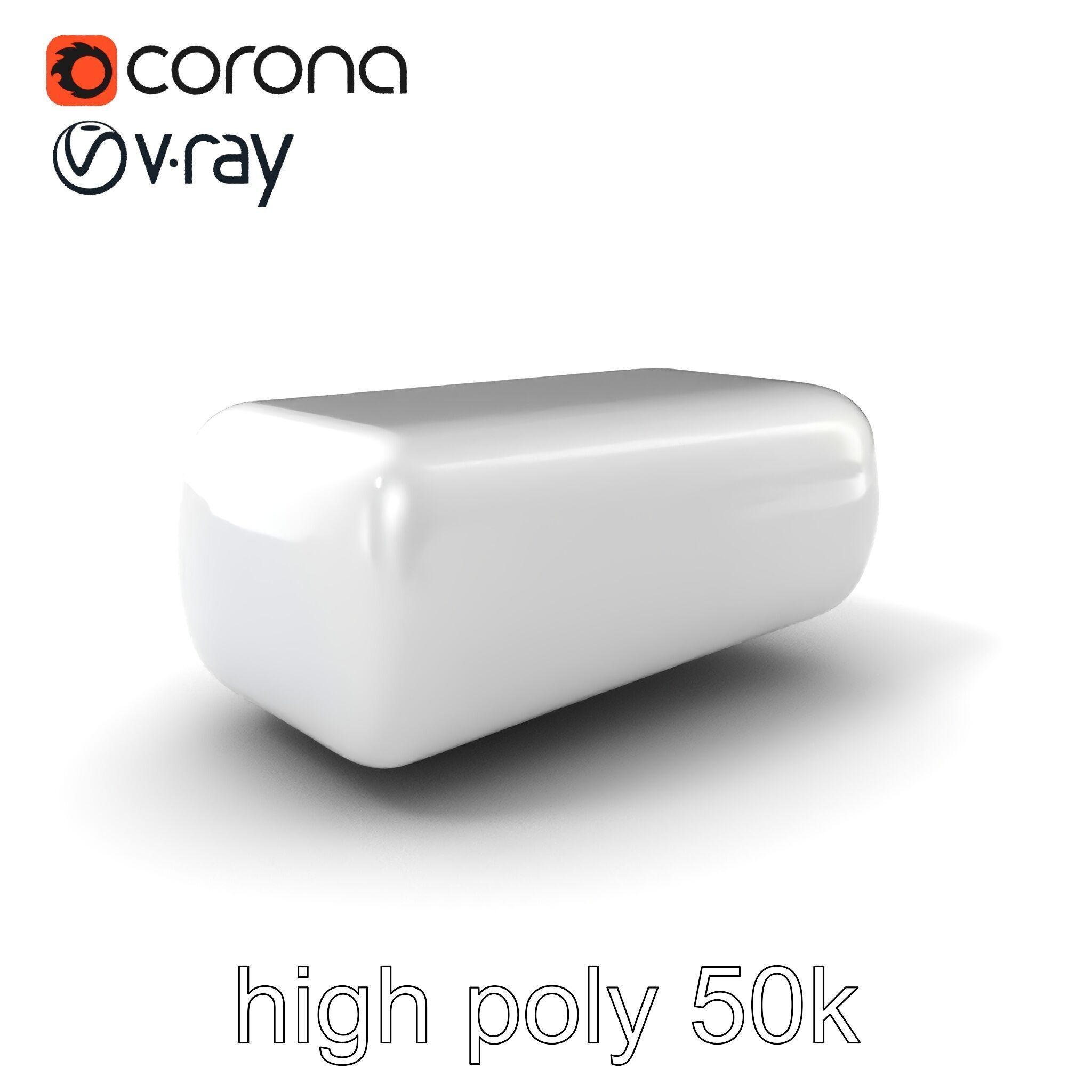 Curved Rectangle Smooth Edges model pack Low-poly 3D model_2