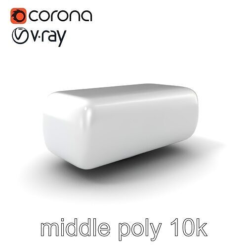 Curved Rectangle Smooth Edges model pack Low-poly 3D model