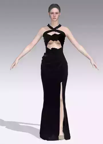 Dress  two rose detail cross 