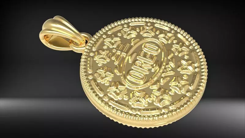 Oreo cookie pendant and charm 3D print model