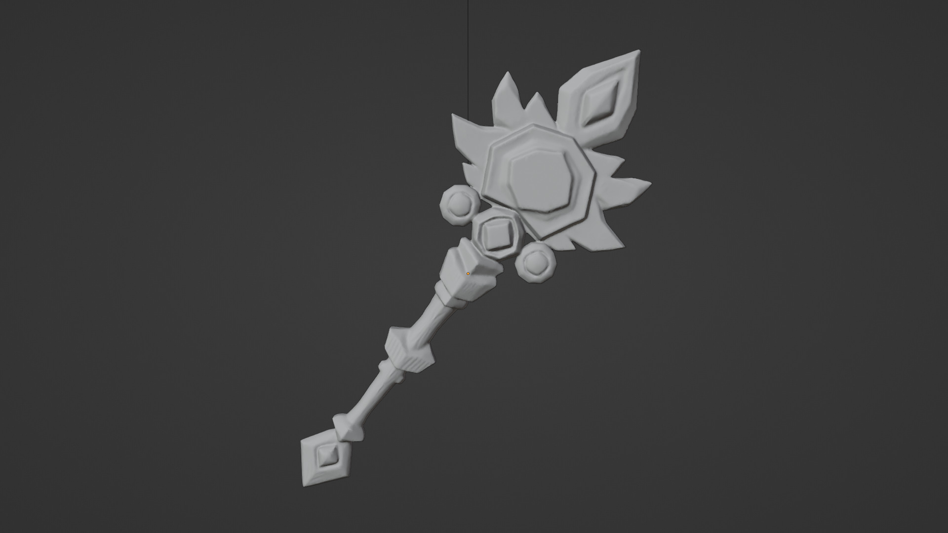 fantasy mace Low-poly 3D model_5