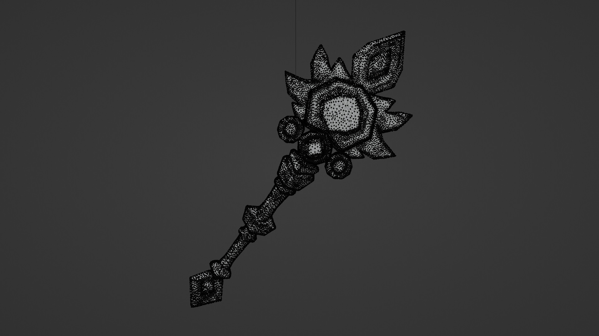fantasy mace Low-poly 3D model_4
