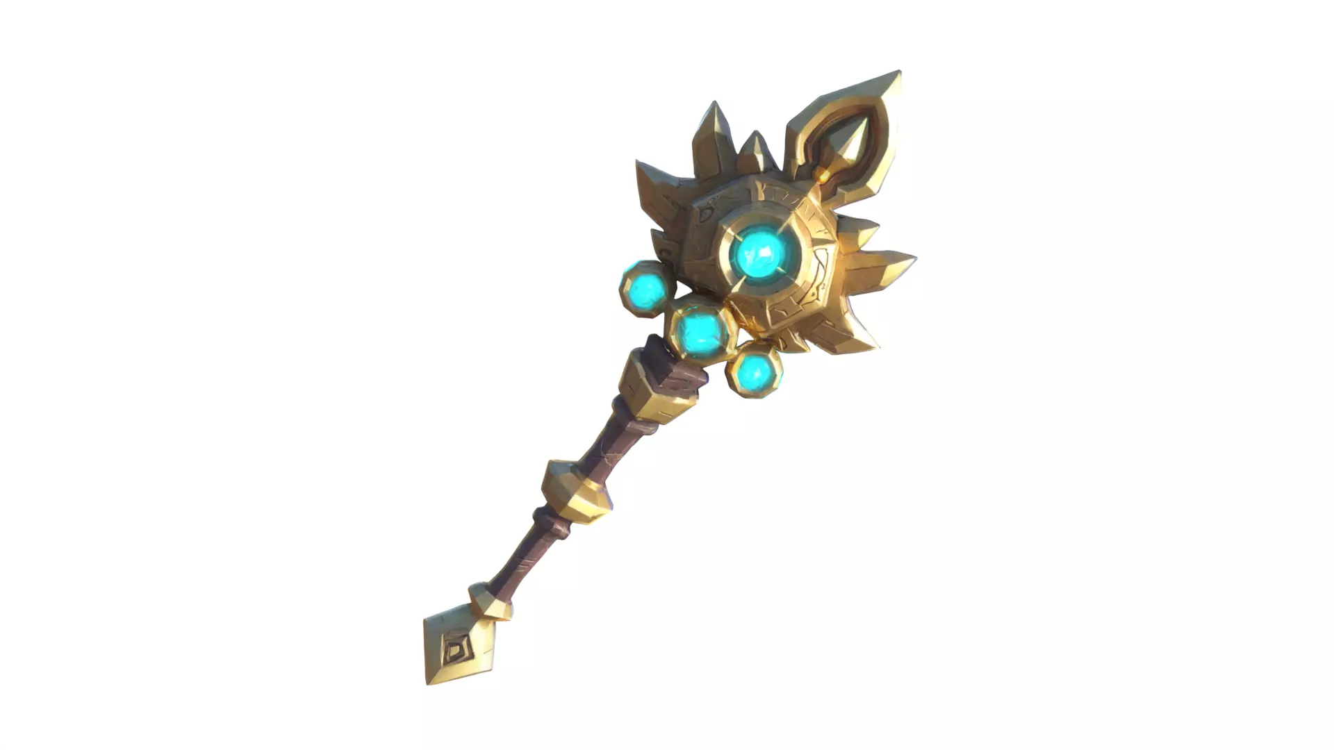 fantasy mace Low-poly 3D model_0
