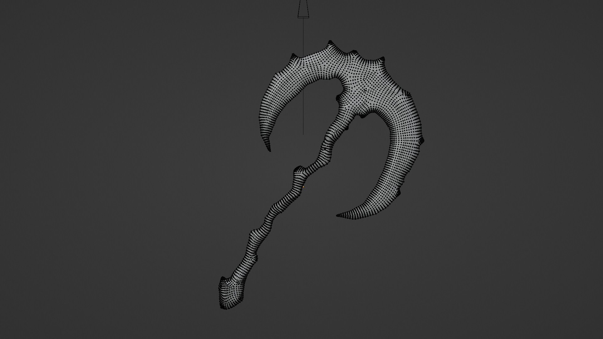 fantasy axe Low-poly 3D model_5