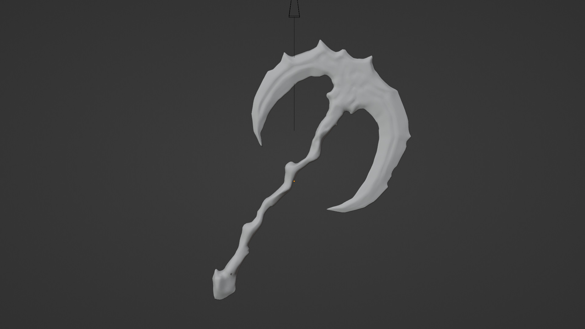 fantasy axe Low-poly 3D model_4