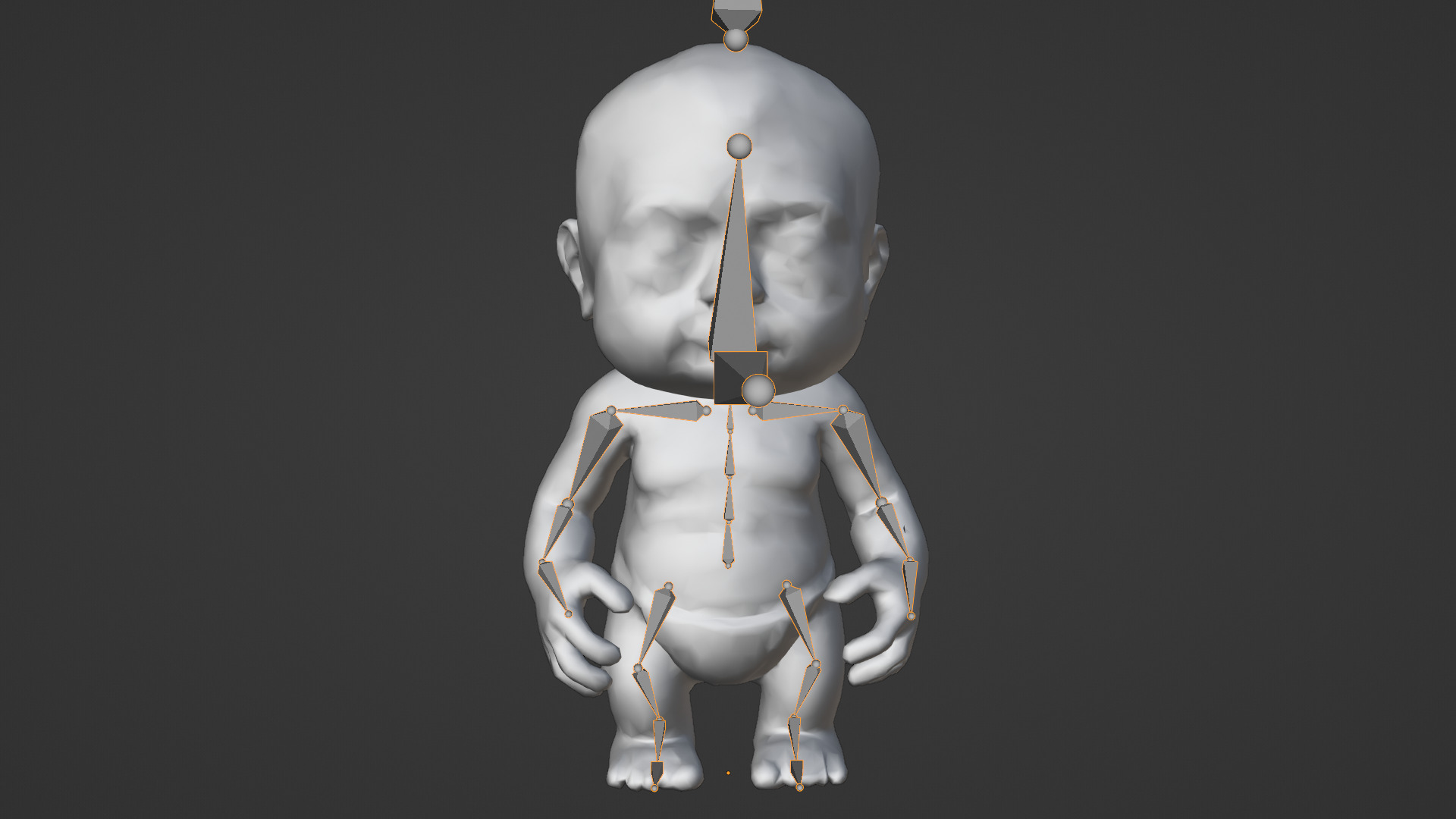 scary baby  Low-poly 3D model_15