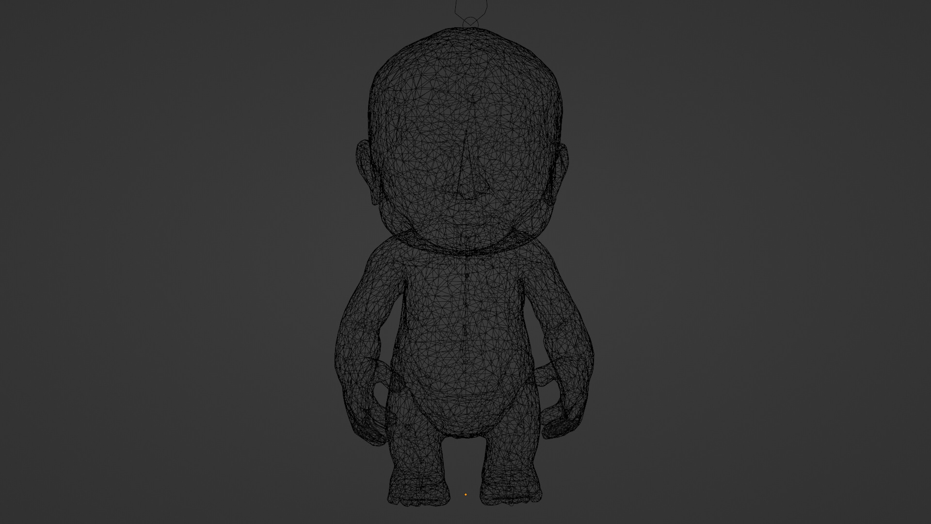 scary baby  Low-poly 3D model_17